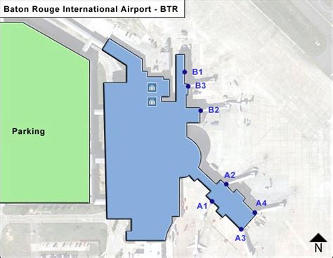 Baton Rouge Airport Map | BTR Terminal Guide