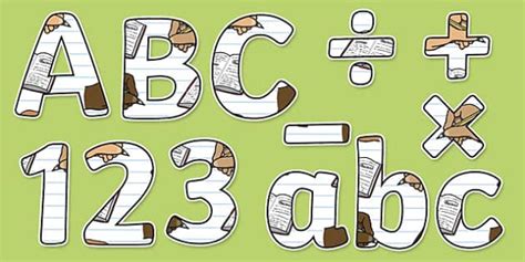 Handwriting Themed Display Letters and Numbers Pack - Twinkl