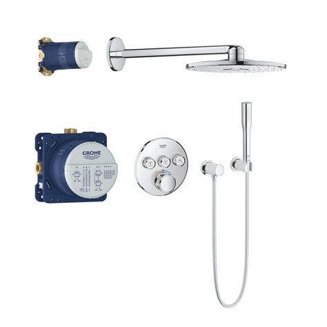 Grohtherm SmartControl Perfect shower set with Rainshower SmartActive ...