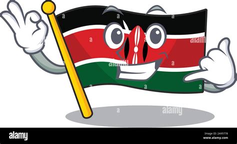 cute flag kenya character smiley call me cartoon Stock Vector Image & Art - Alamy