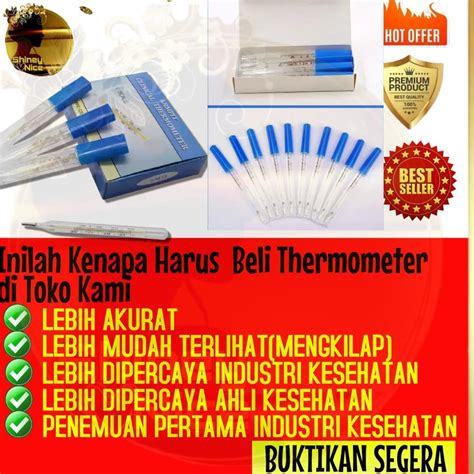 Jual X46B TERMOMETER THERMOMETER AIR RAKSA CEK SUHU BADAN PANAS DEMAM ANAK BAYI DEWASA BIASA ...