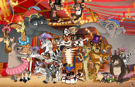 Madagascar circus group picture by jonbarks on DeviantArt