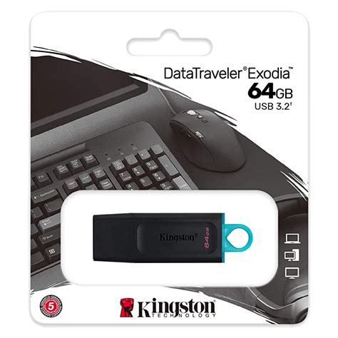 Buy Kingston DataTraveler Exodia 64GB USB 3.2 Flash Drive (200 MB/s ...