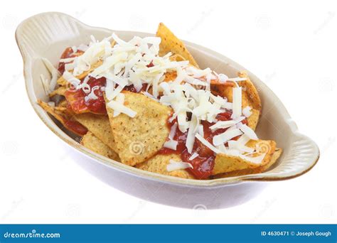 Nachos with Salsa and Cheese Stock Image - Image of mexican, appetizer: 4630471