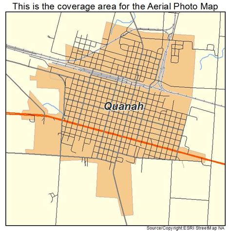 Aerial Photography Map of Quanah, TX Texas