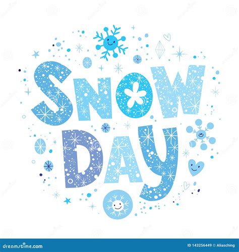 Snow day winter design stock vector. Illustration of decoration - 143256449