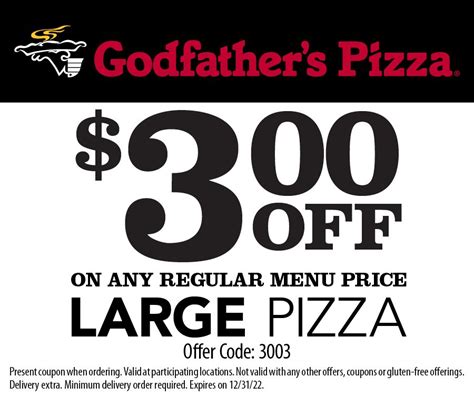 Coupons | Godfather's Pizza