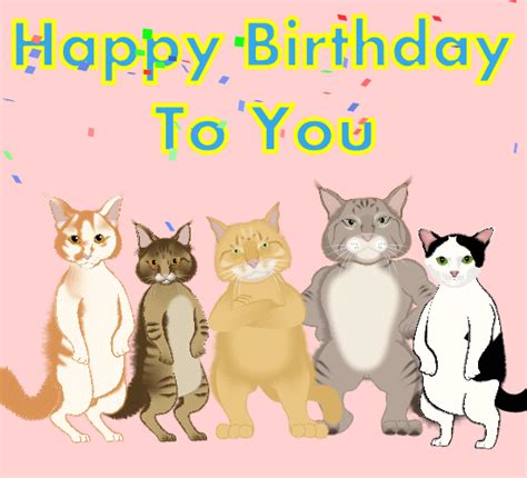 Cute Cats Sing Happy Birthday To You. Free Pets eCards, Greeting Cards ...