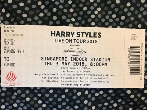 Harry Styles Concert Ticket x 1, Tickets & Vouchers, Event Tickets on Carousell