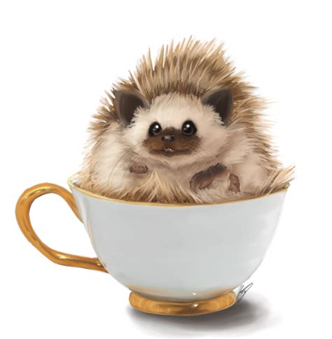 Day 1 Teacup: Hedgehog by Yufika on DeviantArt