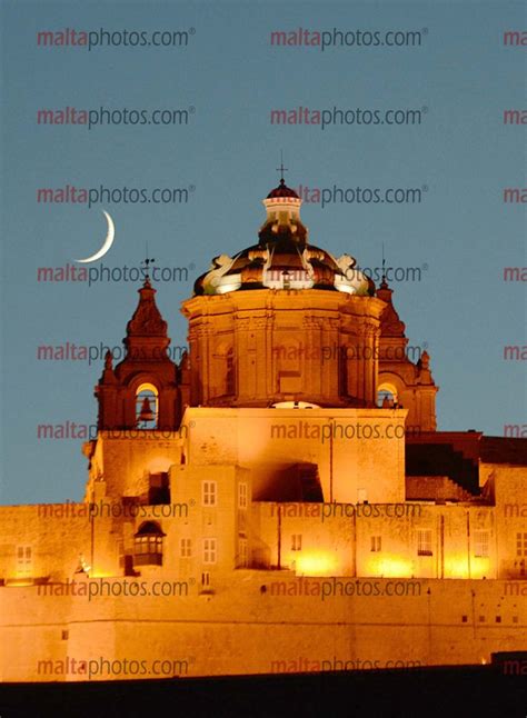 Mdina Cathedral Night - Malta Photos