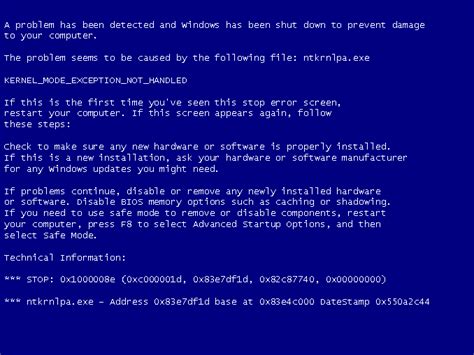 Windows 7 - Blue Screen: 0x1000008e-- - Microsoft Community