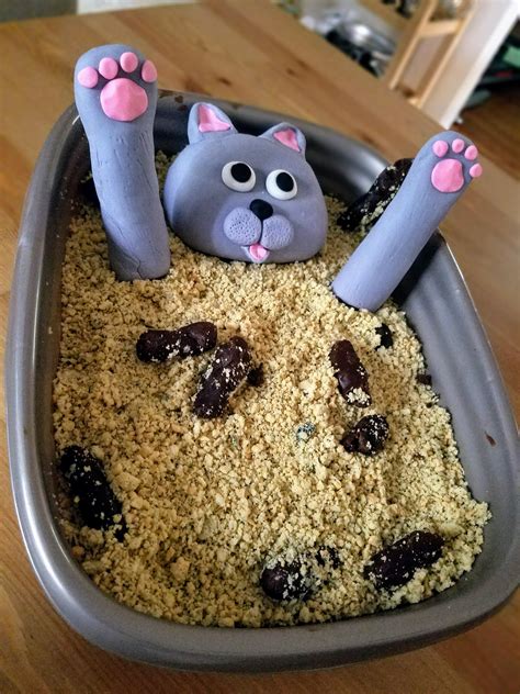 Kitty Litter Cake I made for my BIL's birthday : r/shittyfoodporn