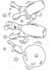 Ten Pins Coloring Page Free Bowling Pages sketch template