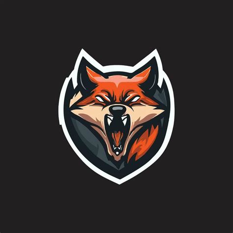 Angry fox head mascot esport logo 23834024 Vector Art at Vecteezy