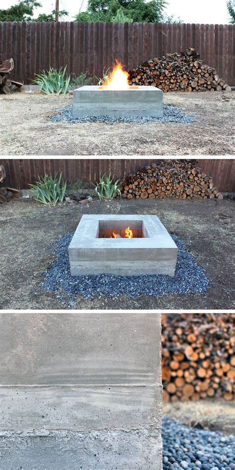 This concrete fire pit is a project that can be done over the weekend ...