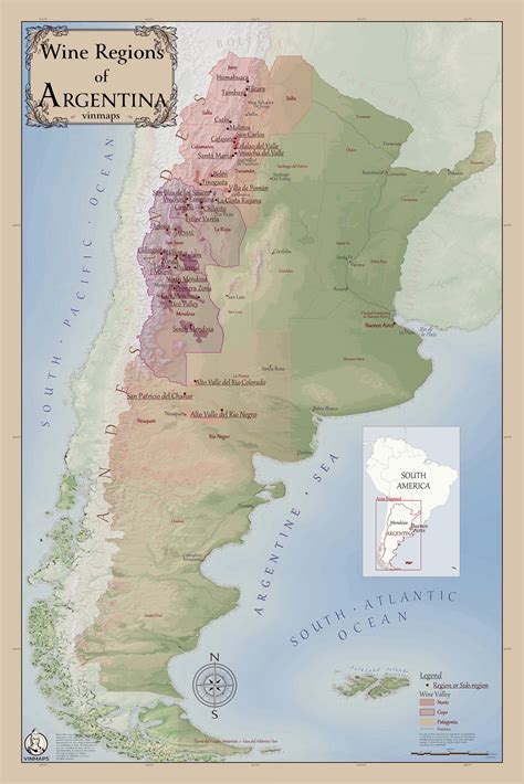 Wine Regions of Argentina Map