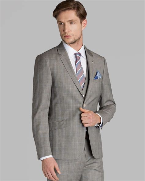 Lyst - Ted Baker Covjak Check Suit Jacket in Gray for Men