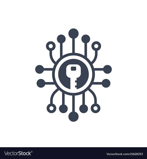 Encryption cryptography icon Royalty Free Vector Image