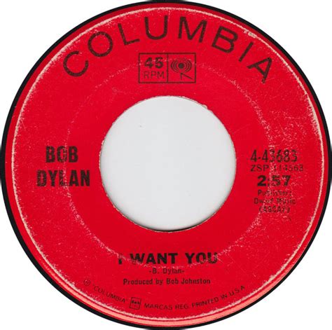 Bob Dylan – I Want You (1966, Vinyl pressing, Vinyl) - Discogs