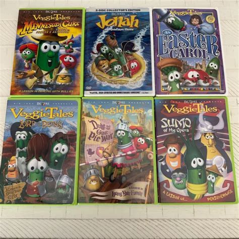 VEGGIE TALES CHILDREN Family Christian DVD Lot Of 6 Movies Slimo Duke Easter $26.99 - PicClick