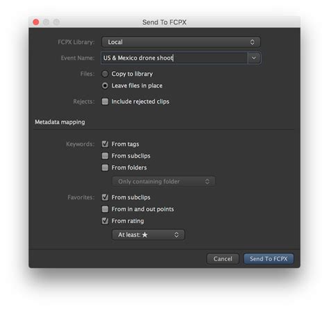 Understanding FCPX export options : Kyno Support