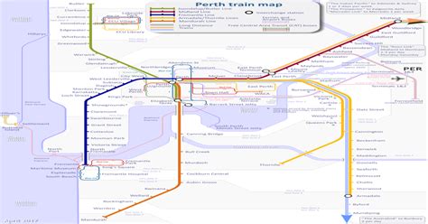 Train Map for Perth, Australia : MapPorn