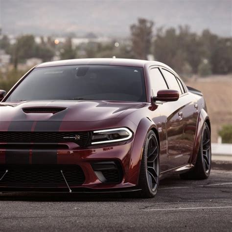 Slammed and Modded Wine Red Dodge Charger Custom Build | Dodge charger ...