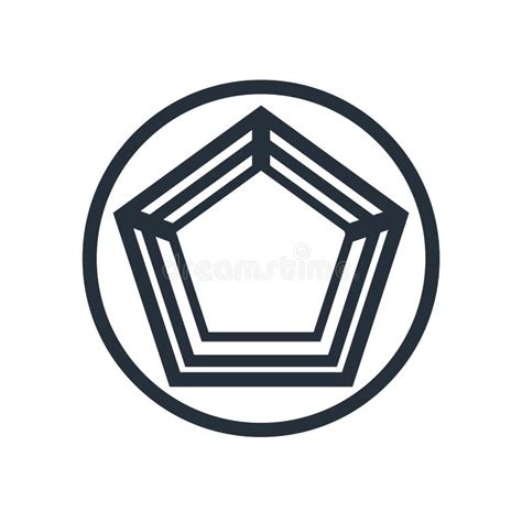 Pentagon Icon or Logo Isolated Sign Symbol Vector Illustration Stock ...