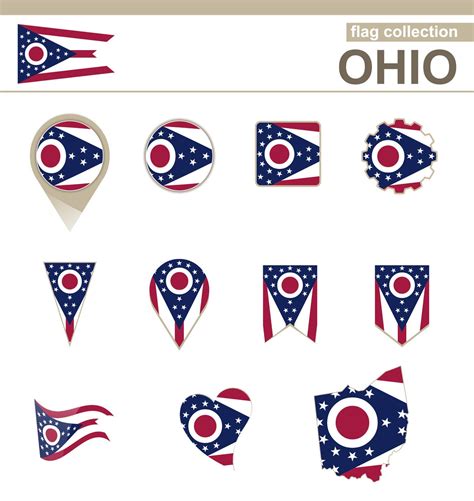 Ohio Flag Collection 5730057 Vector Art at Vecteezy