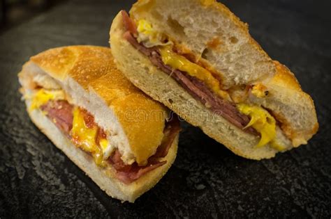 Taylor Ham Egg Sandwich stock image. Image of pork, authentic - 73923433