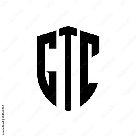 GTC letter logo design. GTC modern letter logo with black background ...