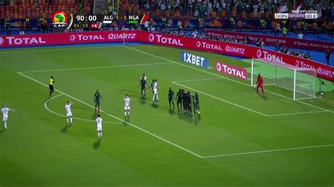 Incredible Free Kick by Mahrez at the last minute 🇩🇿🇳🇬 (Algerie vs ...