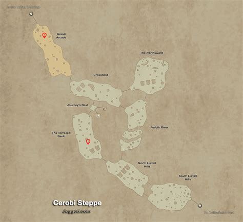 Final Fantasy XII Map of the Cerobi Steppe - Jegged.com