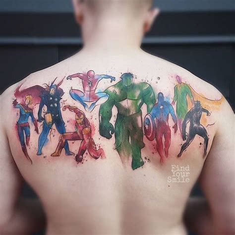 59 Brilliant Reasons To Get Watercolor Tattoos | Marvel tattoos, Marvel ...