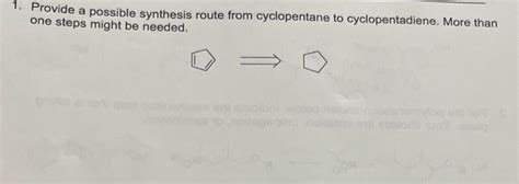 Solved 1. Provide a possible synthesis route from | Chegg.com