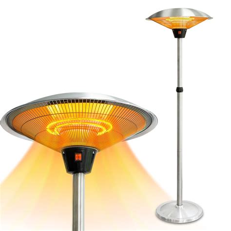 Electric Patio Heater 1500W for Outdoor Heating with Adjustable Height ...