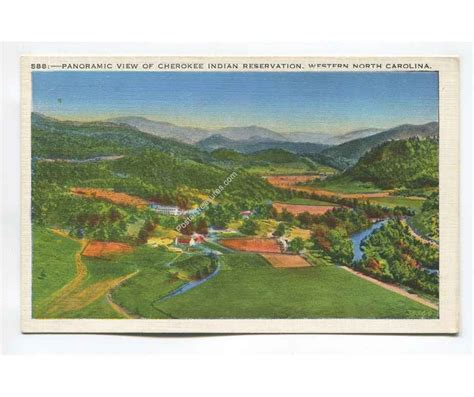 Panoramic View of Cherokee Indian Reservation Western North ...