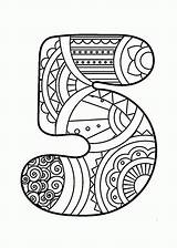 Number 5 Coloring Sheet sketch template