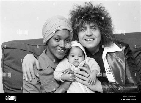 Marc Bolan with girlfriend Gloria Jones and their baby son, Rolan Bolan - born 26th September ...