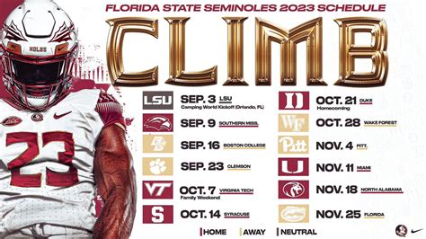 FSU Football on Twitter: "The complete 2⃣0⃣2⃣3⃣ schedule is here! 8 ...