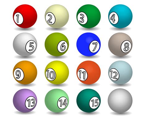 billiard balls of different colors with numbers on white background 11144194 Vector Art at Vecteezy