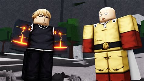 Genos and Saitama TEAM UP in Roblox Saitama Battleground - YouTube