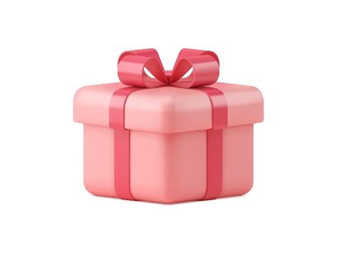 Premium Vector | Pink gift box isolated on white