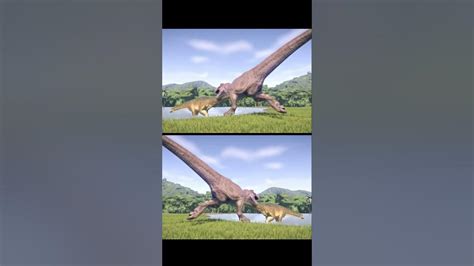 T-Rex 暴龙 vs Nigersaurus 尼日尔龙! Who wins? | Jurassic World Evolution # ...