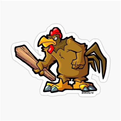 "Cluck" Sticker by okumarts | Redbubble