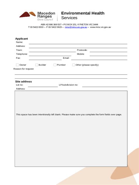 Septic tank permits and s - Macedon Ranges Shire Council Doc Template | pdfFiller