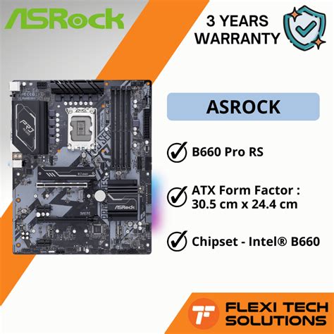 ASROCK B660 Pro RS DDR4 4800MHz ATX LGA1700 Motherboard – Flexi Tech