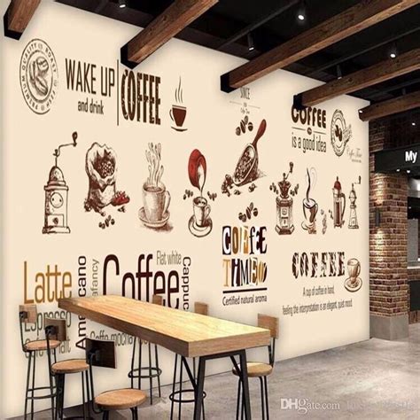Pin by Thảo Marry on Cafe ben | Coffee wall decor, Coffee wallpaper, Coffee shops interior