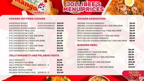 Jollibee Menu 2024 Philippines - Ebonee Lynnea